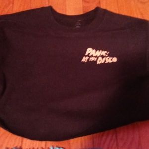 panic! at the disco long sleeve cropped sweater